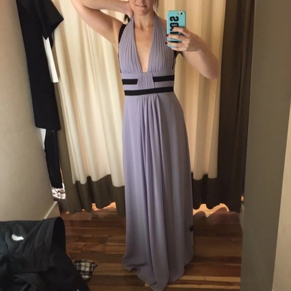 BCBG Max Azria gown light purple